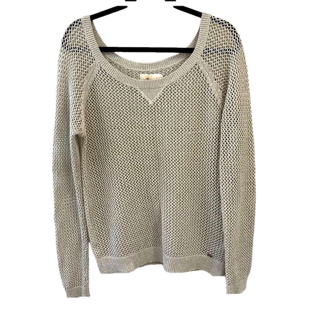 Hollister Fairy Grunge Open Knit Sweater Large Coastal Beach Boho Festival Y2K
